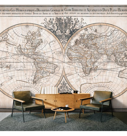 Wall Mural - Mappe-Monde Geo-Hydrographique