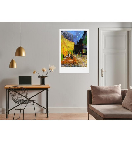 Canvas Print - Cafe at Night (1 Part) Vertical