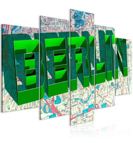 Cuadro - Green Berlin (5 Parts) Wide