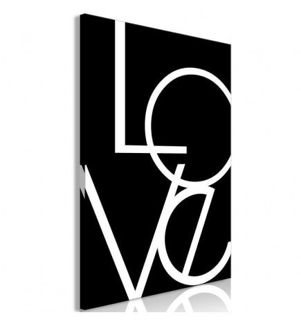 Leinwandbild - Black and White: Love (1 Part) Vertical