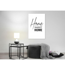 Cuadro - Black and White: Home Sweet Home (1 Part) Vertical