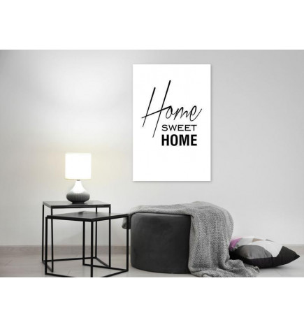 Leinwandbild - Black and White: Home Sweet Home (1 Part) Vertical