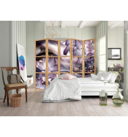 Japanese Room Divider - Lilies on a Wave