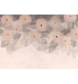 Fototapeta - Minimalist meadow - patterns on a delicate beige textured background