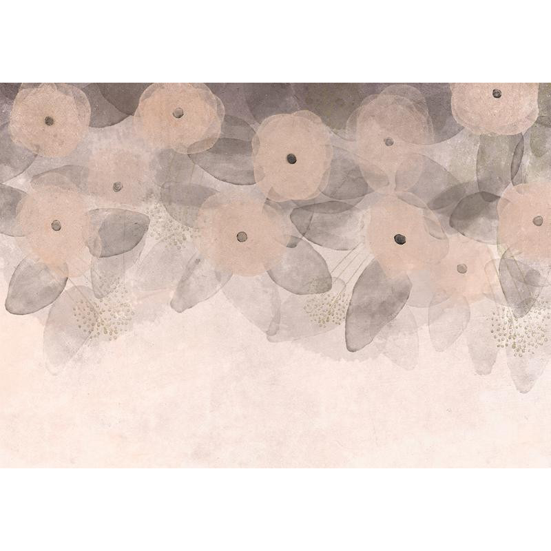 34,00 € Fotobehang - Minimalist meadow - patterns on a delicate beige textured background