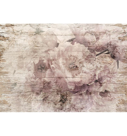 Wall Mural - Flowers on Boards