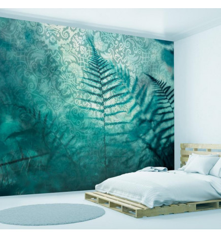 Fototapetti - In a forest retreat - abstract composition with ferns and patterns