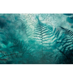 Fototapetas - In a forest retreat - abstract composition with ferns and patterns