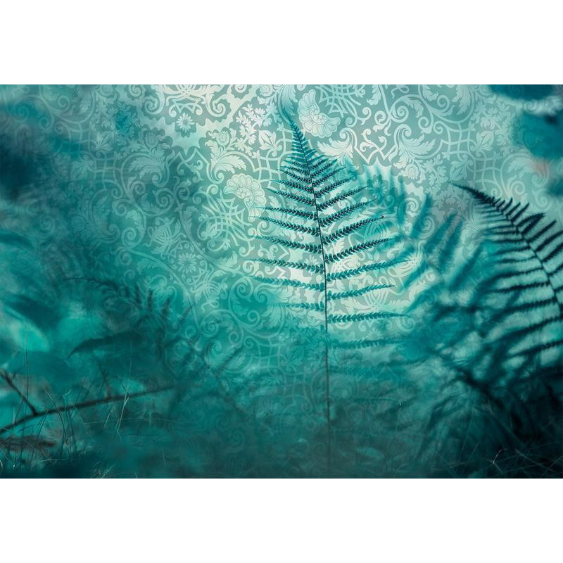 34,00 € Fotomural - In a forest retreat - abstract composition with ferns and patterns
