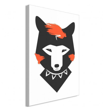 Schilderij - Polite Fox (1 Part) Vertical