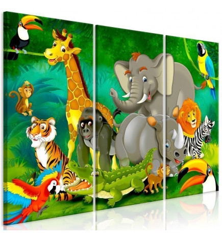 Canvas Print - Colourful Safari (3 Parts)