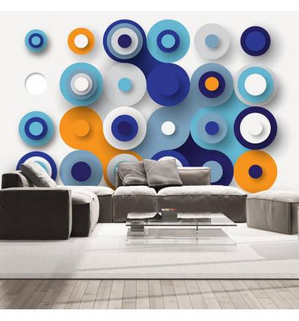 34,00 € Wallpaper - Geometry Of Blue Wheels