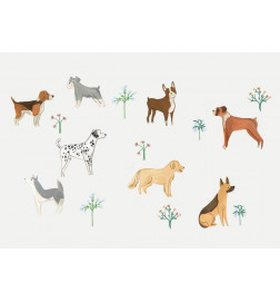Fotobehang - Doggies - a Subtle Illustration for Children