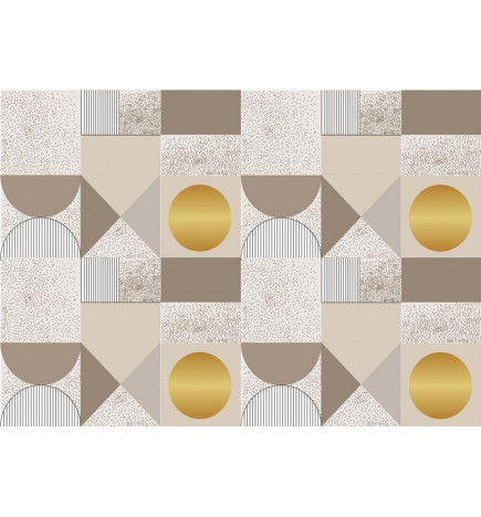 Fotomural - Beige and Gold Geometric Pattern