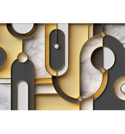 Wall Mural - Gold-marble Geometric Pattern