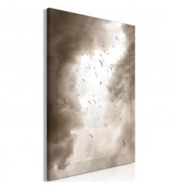 Canvas Print - Birds in the Clouds (1 Part) Vertical