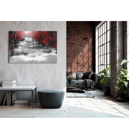 Canvas Print - Cascade of Thoughts (1 Part) Wide Red