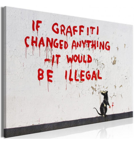 Schilderij - Quotes Graffiti (1 Part) Wide