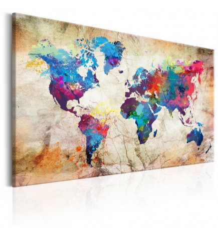76,00 € Tablou din plută - World Map: Urban Style