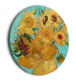 Quadro rotondo - Vase with Twelve Sunflowers (Vincent van Gogh)