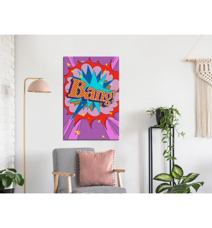 Canvas Print - Comic Street Art (1-part) - Colorful Text on Vibrant Background