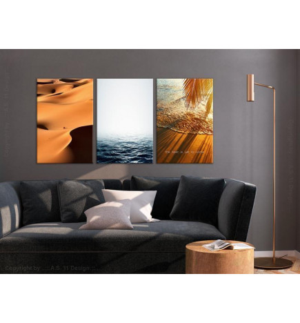 Canvas Print - Sand and Water (3 Parts)