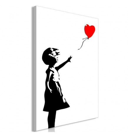 Canvas Print - Little Girl with a Balloon (1 Part) Vertical