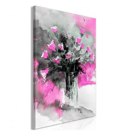 Seinapilt - Bouquet of Colours (1 Part) Vertical Pink