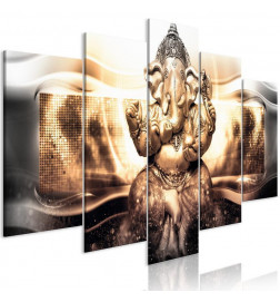 Tableau - Buddha Style (5 Parts) Golden Wide