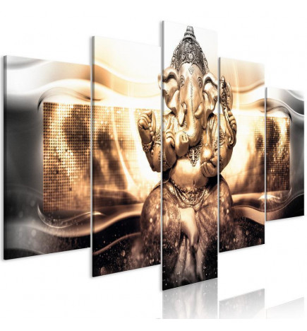 Cuadro - Buddha Style (5 Parts) Golden Wide