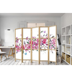 Japoniška kambario pertvara - Style: Flowers and Butterflies II