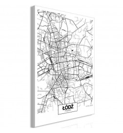 Canvas Print - City Plan: Lodz (1 Part) Vertical