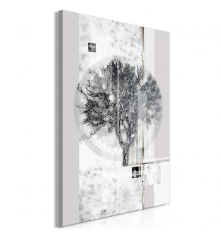 Leinwandbild - Silver Tree (1 Part) Vertical