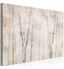 Canvas Print - Beige Forest of Thoughts (1 Part) Wide