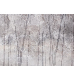 Papier peint - Eternal forest - landscape with winter landscape in cool colours