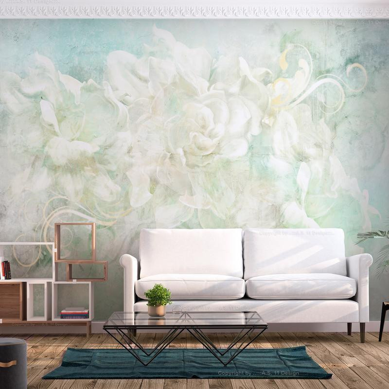 34,00 € Foto tapete - Blossoming among pastels - abstract with floral motif and patterns