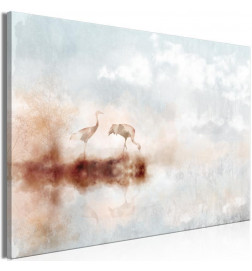 Canvas Print - Cranes in the Morning (1 Part) Wide