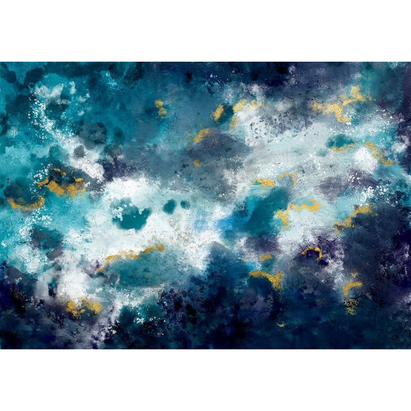 34,00 € Foto tapete - Stormy ocean - abstract blue composition in watercolour style