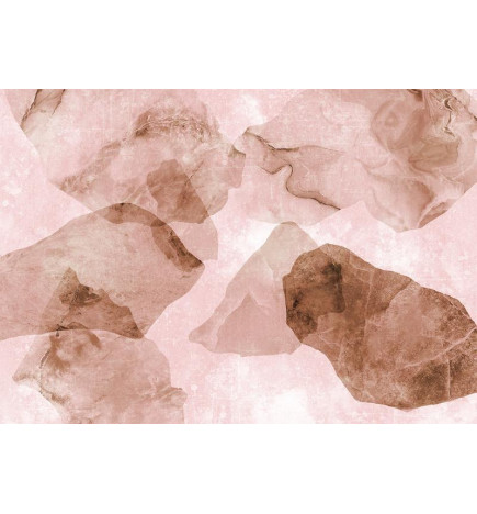 Fotomural - Pink terrazzo - minimalist background in marble watercolour pattern