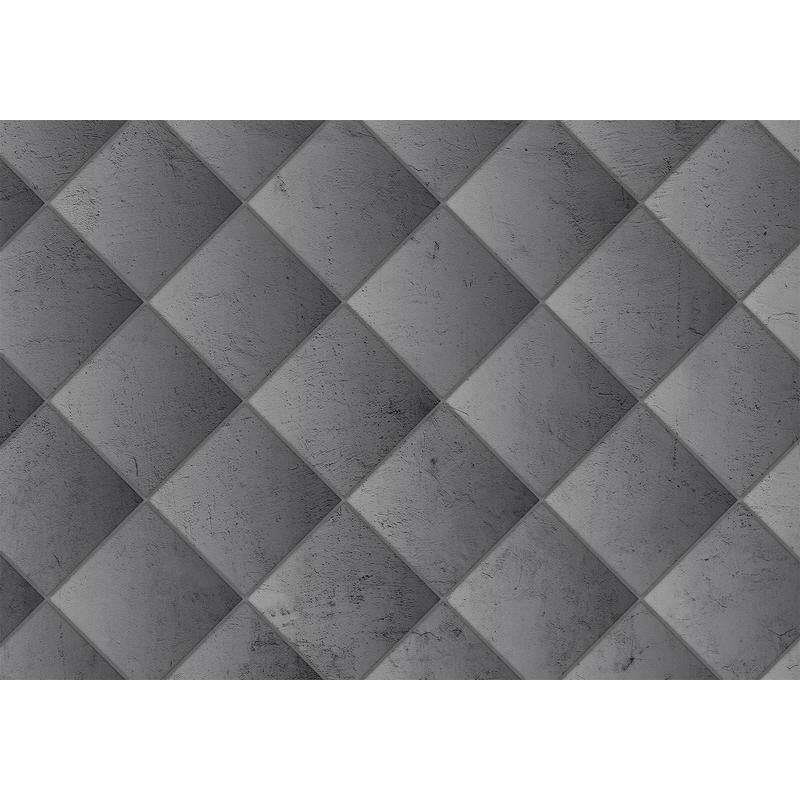 34,00 € Fotobehang - Grey symmetry - geometric pattern in concrete pattern with light joints