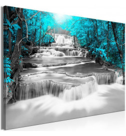 Quadro - Cascade of Thoughts (1 Part) Wide Turquoise