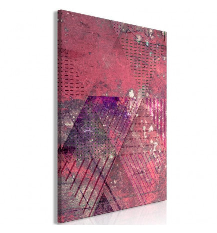 Canvas Print - Crimson Abstraction (1 Part) Vertical