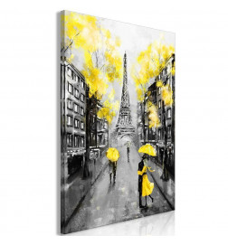 Leinwandbild - Paris Rendez-Vous (1 Part) Vertical Yellow