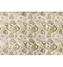 34,00 €Mural de parede - Green and yellow autumn souvenirs - floral design with leaves