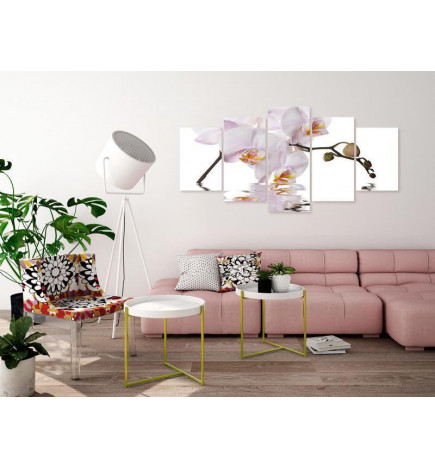 Canvas Print - Delightful Orchid (5 Parts) Wide
