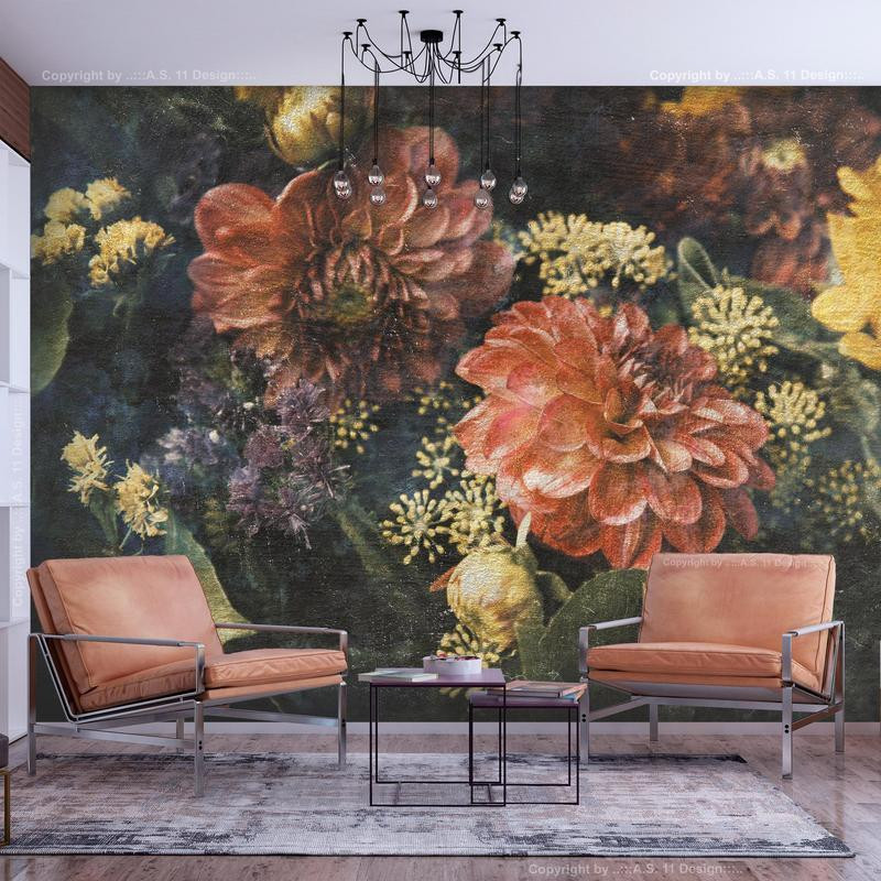 34,00 € Wall Mural - Retro Flowers - First Variant