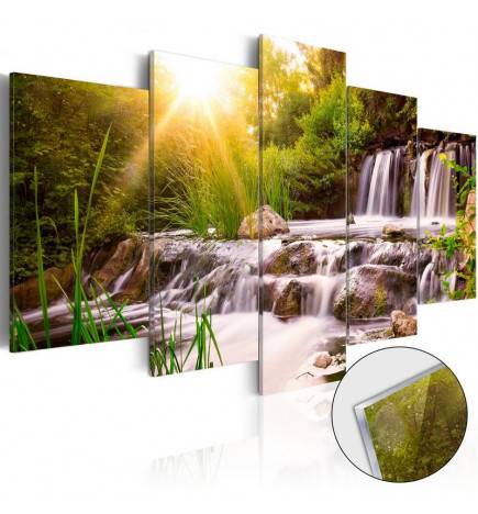 Cuadro acrílico - Forest Waterfall [Glass]