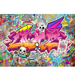 34,00 € Fotobehang - Street art - abstract urban colour graffiti mural with lettering