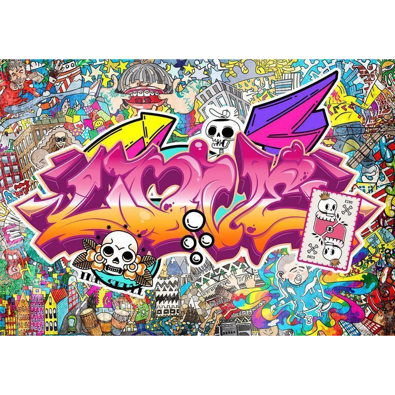 34,00 € Fotobehang - Street art - abstract urban colour graffiti mural with lettering