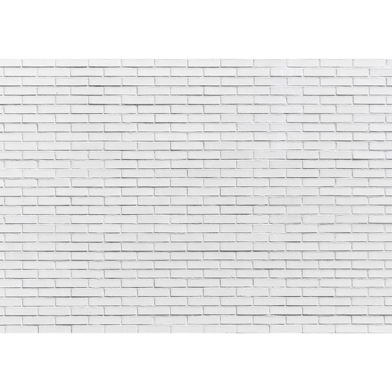 34,00 € Foto tapete - Snow Brick - Pattern Imitating a Brick Wall in White